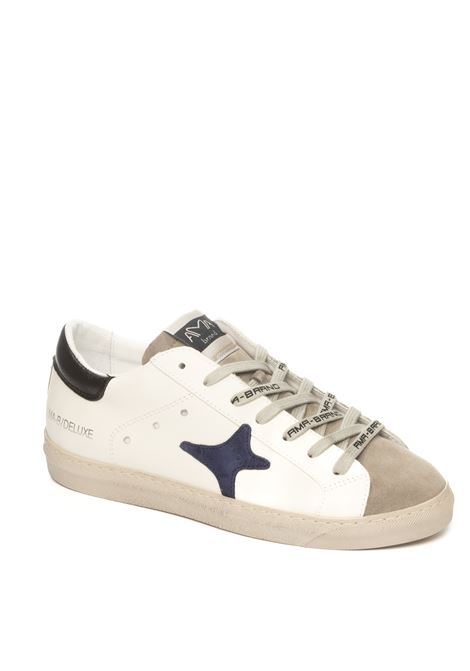 sneaker in pelle logo bianco/grigio/blu AMA BRAND DELUXE | 2922SNK-BIA/BLU